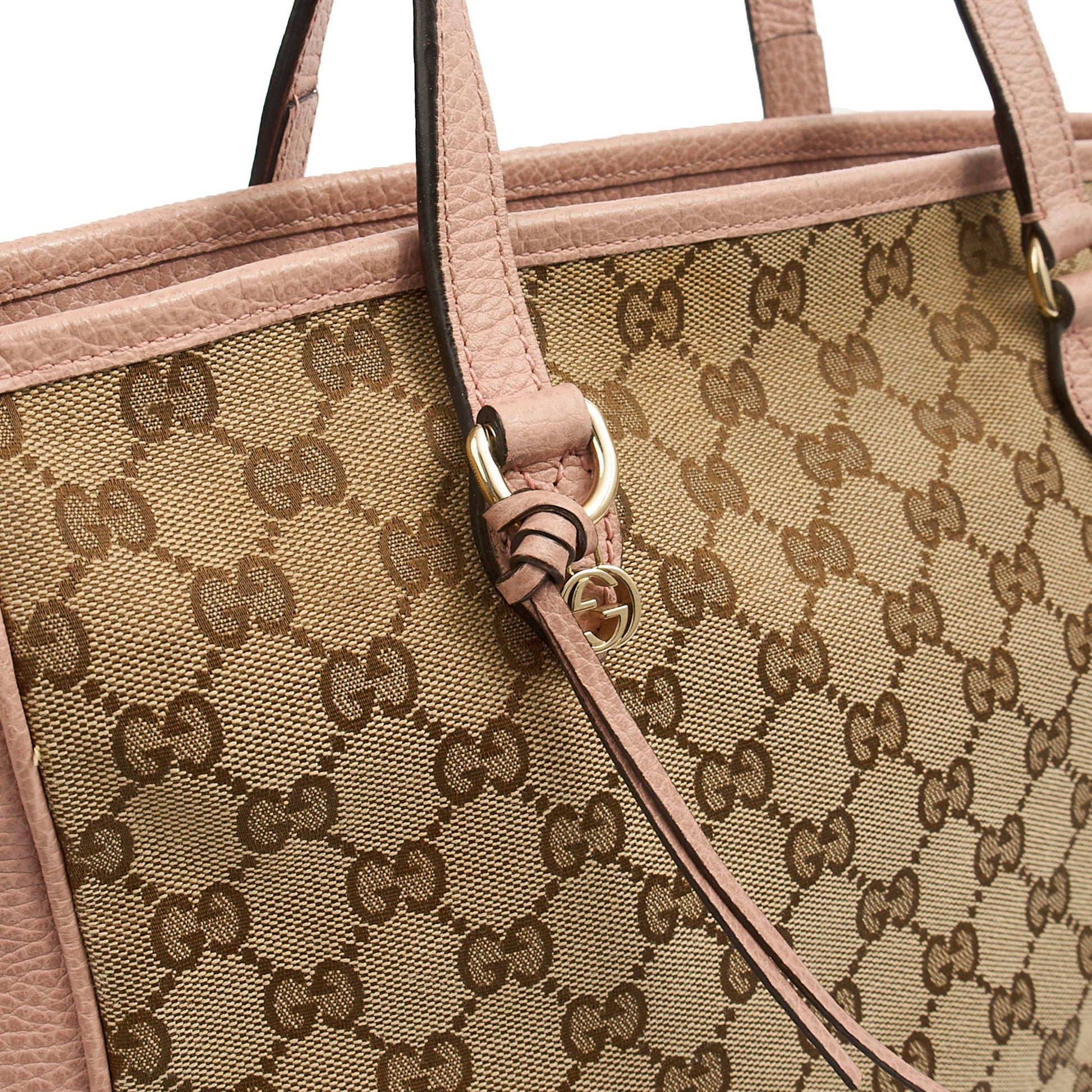 Gucci Tote Abbey Tote in Pink, GG Supreme Canvas — Alternate View 13