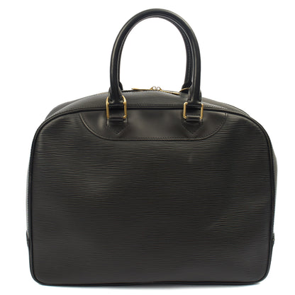 Louis Vuitton Top Handle Sorbonne in Black, Epi Leather — Back View