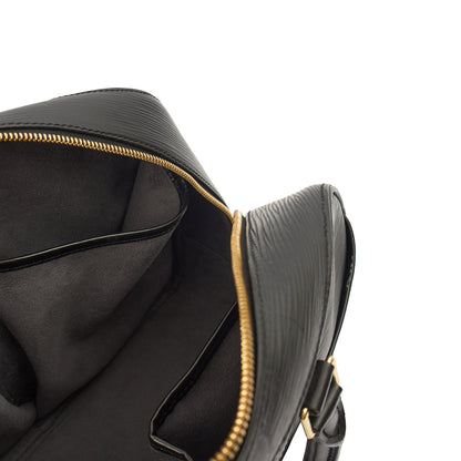 Louis Vuitton Top Handle Sorbonne in Black, Epi Leather — Detail View