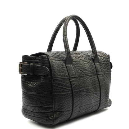 Mulberry Tote Bayswater Heritage in Black, Calfskin Leather — Back View