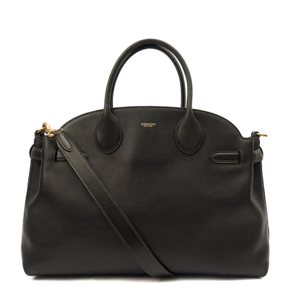 Coach Tote Soft Empire Carryall Bag 48 in Black, Leather — Front View