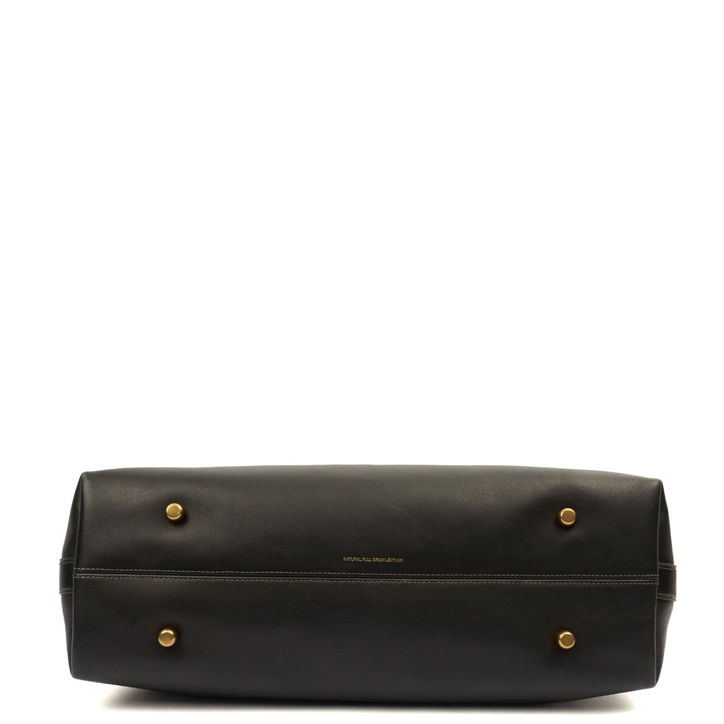 Coach Tote Soft Empire Carryall Bag 48 in Black, Leather — Alternate View 13