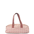 Chanel Tote Ligne Cambon Bowler in Pink, Canvas — Front View