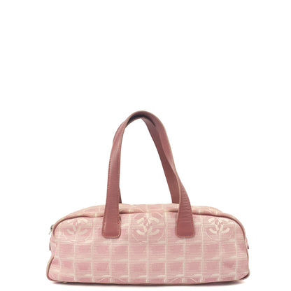 Chanel Tote Ligne Cambon Bowler in Pink, Canvas — Front View