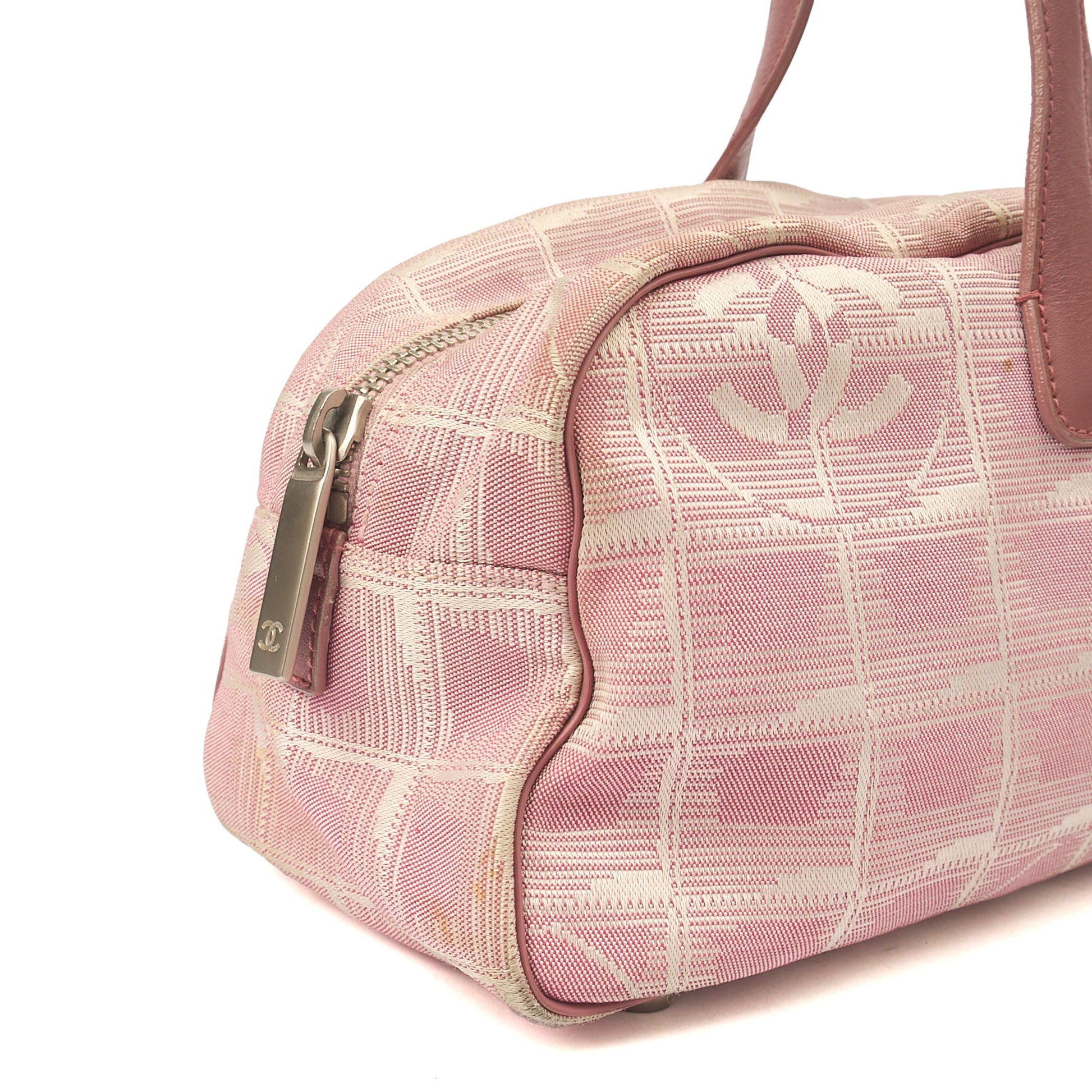 Chanel Tote Ligne Cambon Bowler in Pink, Canvas — Alternate View 10