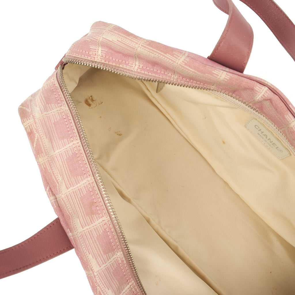 Chanel Tote Ligne Cambon Bowler in Pink, Canvas — Alternate View 13