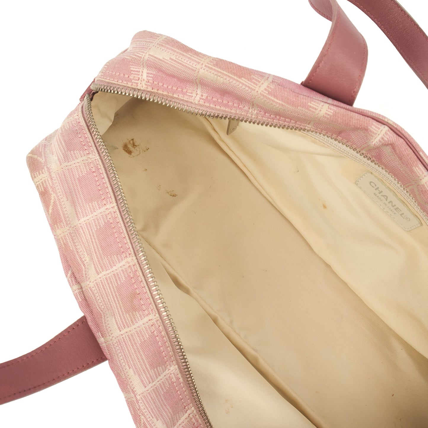 Chanel Tote Ligne Cambon Bowler in Pink, Canvas — Alternate View 13