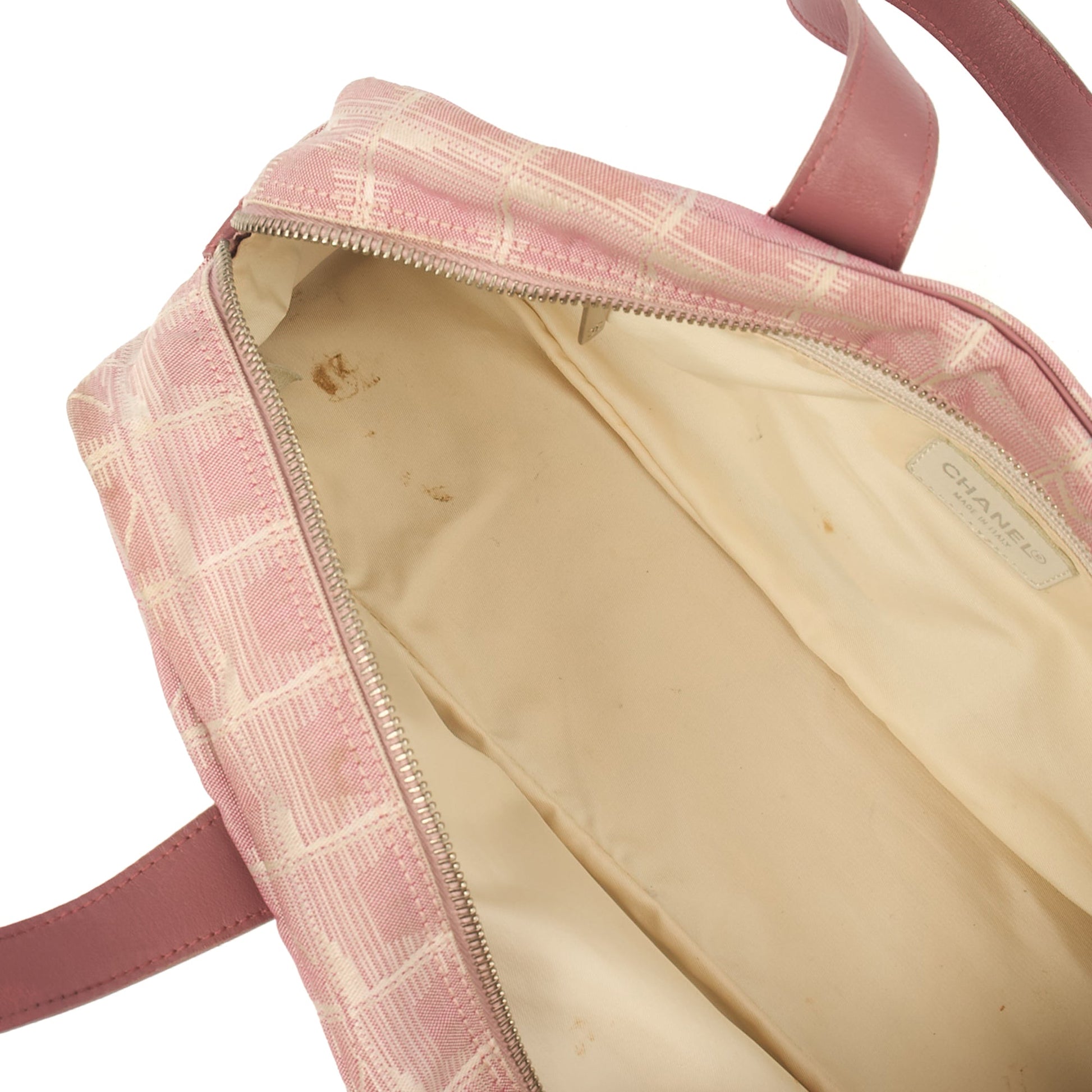 Chanel Tote Ligne Cambon Bowler in Pink, Canvas — Alternate View 13