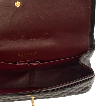 Chanel Shoulder Bag Classic Double Flap - Large in Black, Lambskin Leather — Alternate View 11