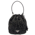 Prada Bucket Bag Bucket Bag in Black, Nylon — Front View