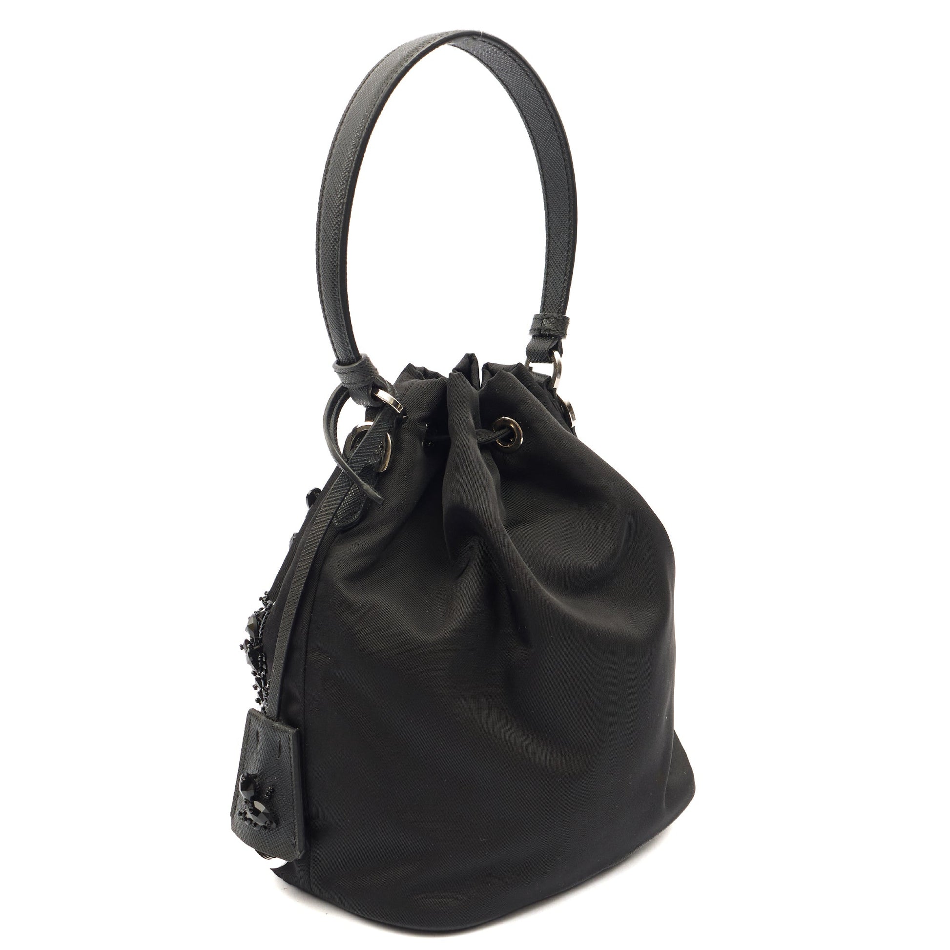 Prada Bucket Bag Bucket Bag in Black, Nylon — Alternate View 9