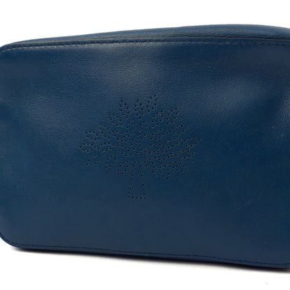 Mulberry Cross Body Blossom Pochette with strap  in Blue, Calfskin Leather — Detail View