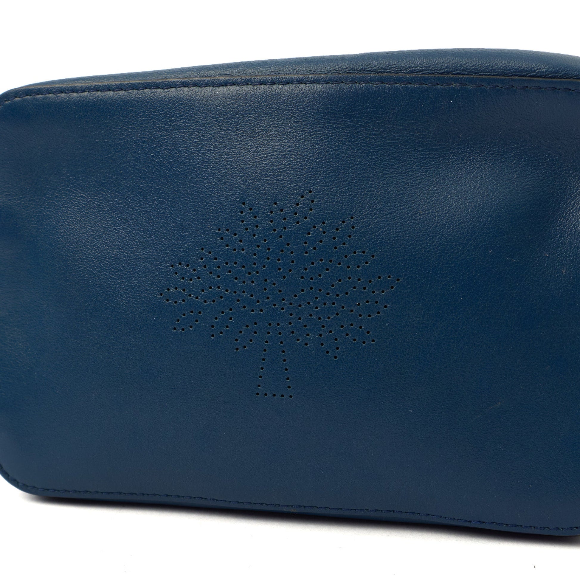 Mulberry Cross Body Blossom Pochette with strap  in Blue, Calfskin Leather — Alternate View 12
