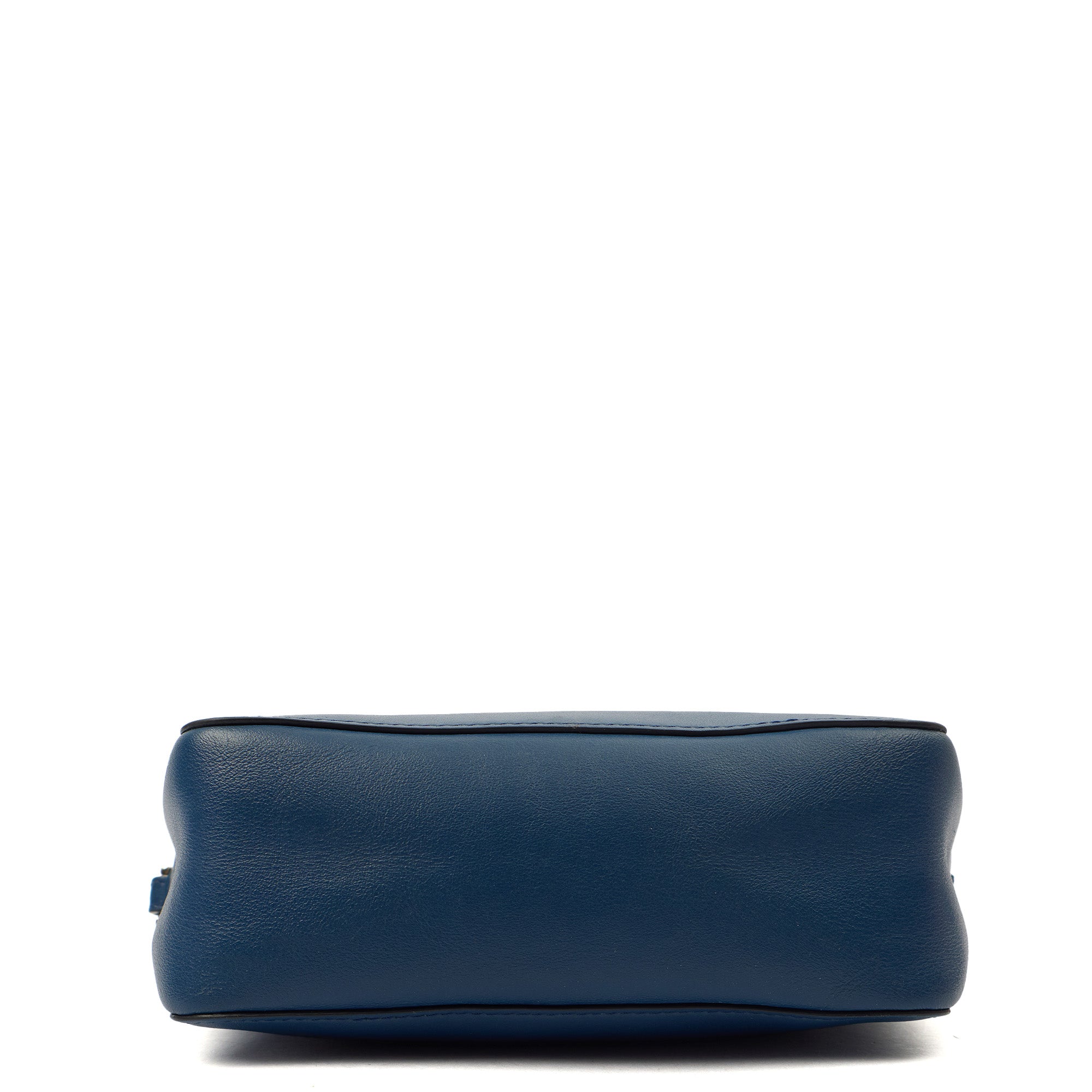 Mulberry Cross Body Blossom Pochette with strap  in Blue, Calfskin Leather — Top View