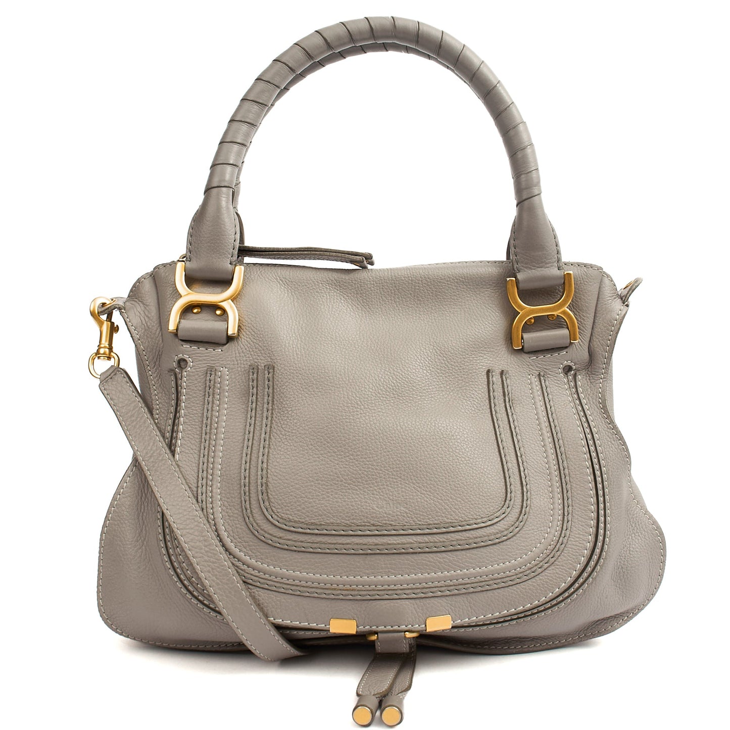 Chloe Tote Marcie - Medium in Grey, Calfskin Leather — Alternate View 15