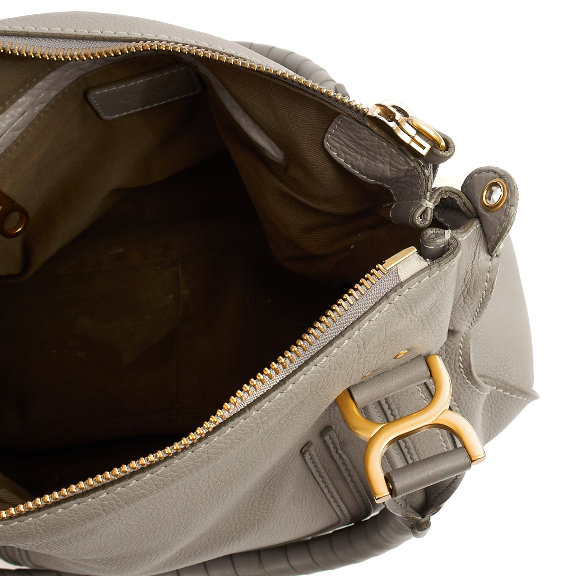 Chloe Tote Marcie - Medium in Grey, Calfskin Leather — Alternate View 7