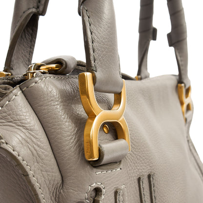 Chloe Tote Marcie - Medium in Grey, Calfskin Leather — Lifestyle View