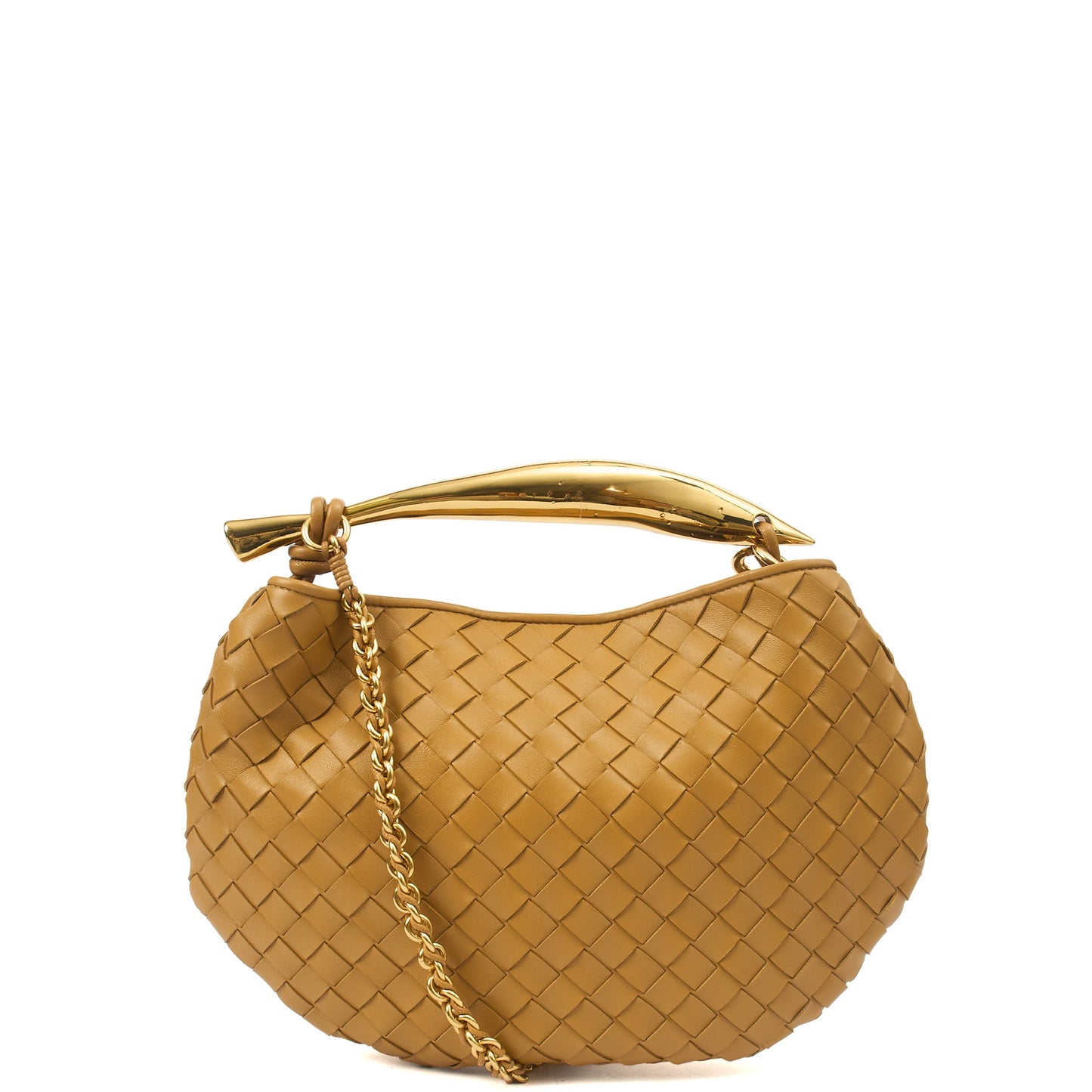 Bottega Veneta Top Handle Sardine - Small in Brown, Intrecciato Nappa — Front View