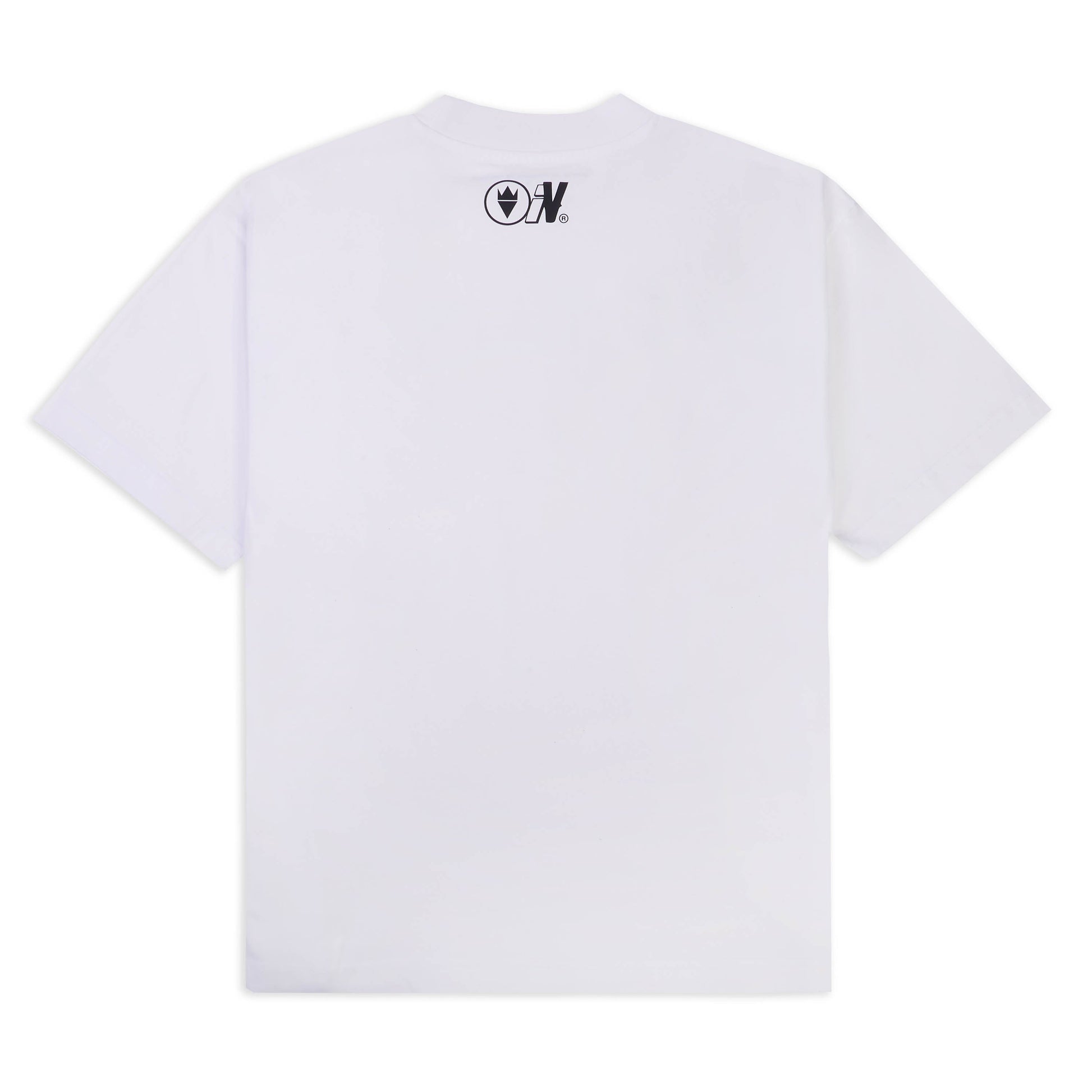 Vfour Ldn White Chrome Logo T-shirt — Small — Side View