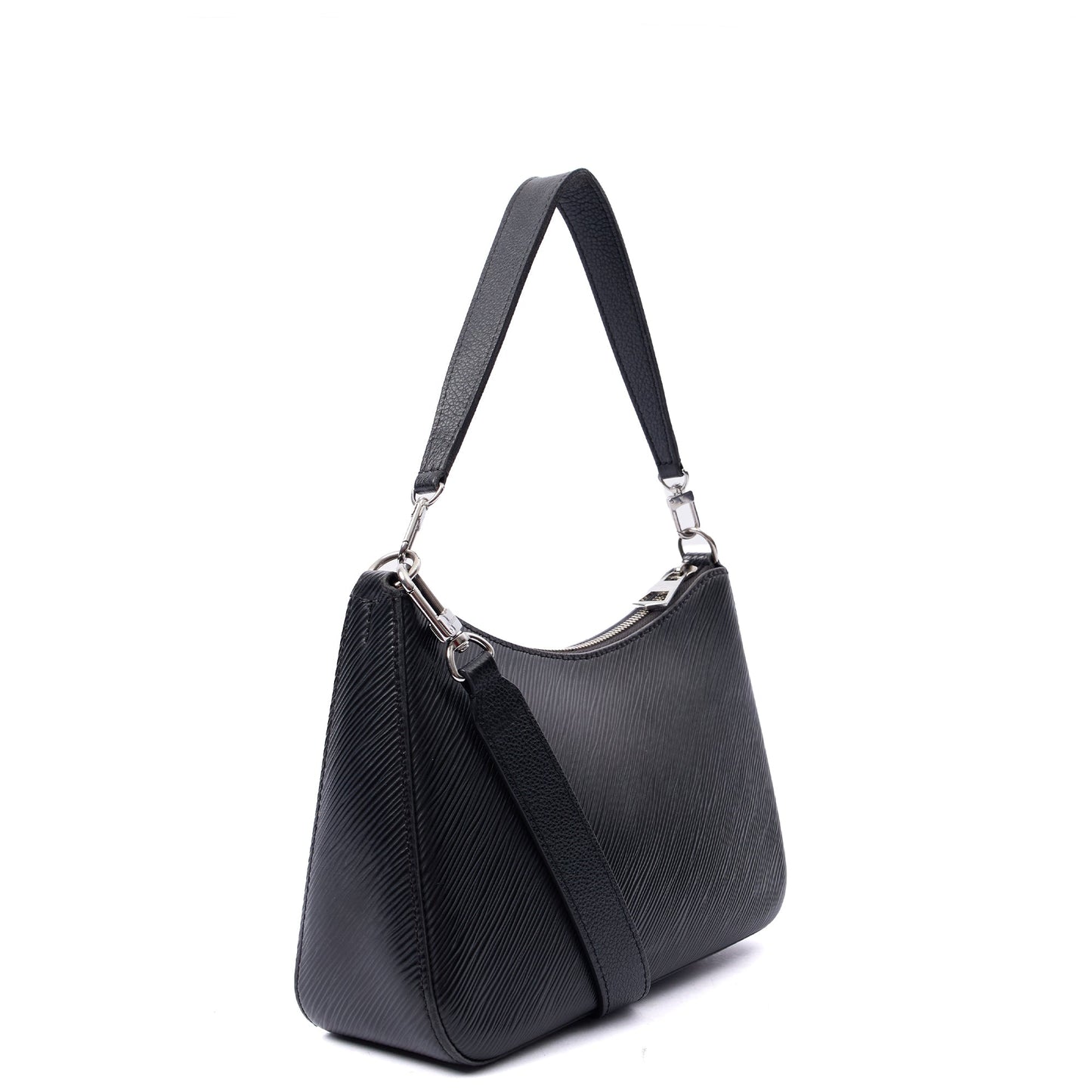 Louis Vuitton Cross Body Marelle Bag in Black, Epi Leather — Side View