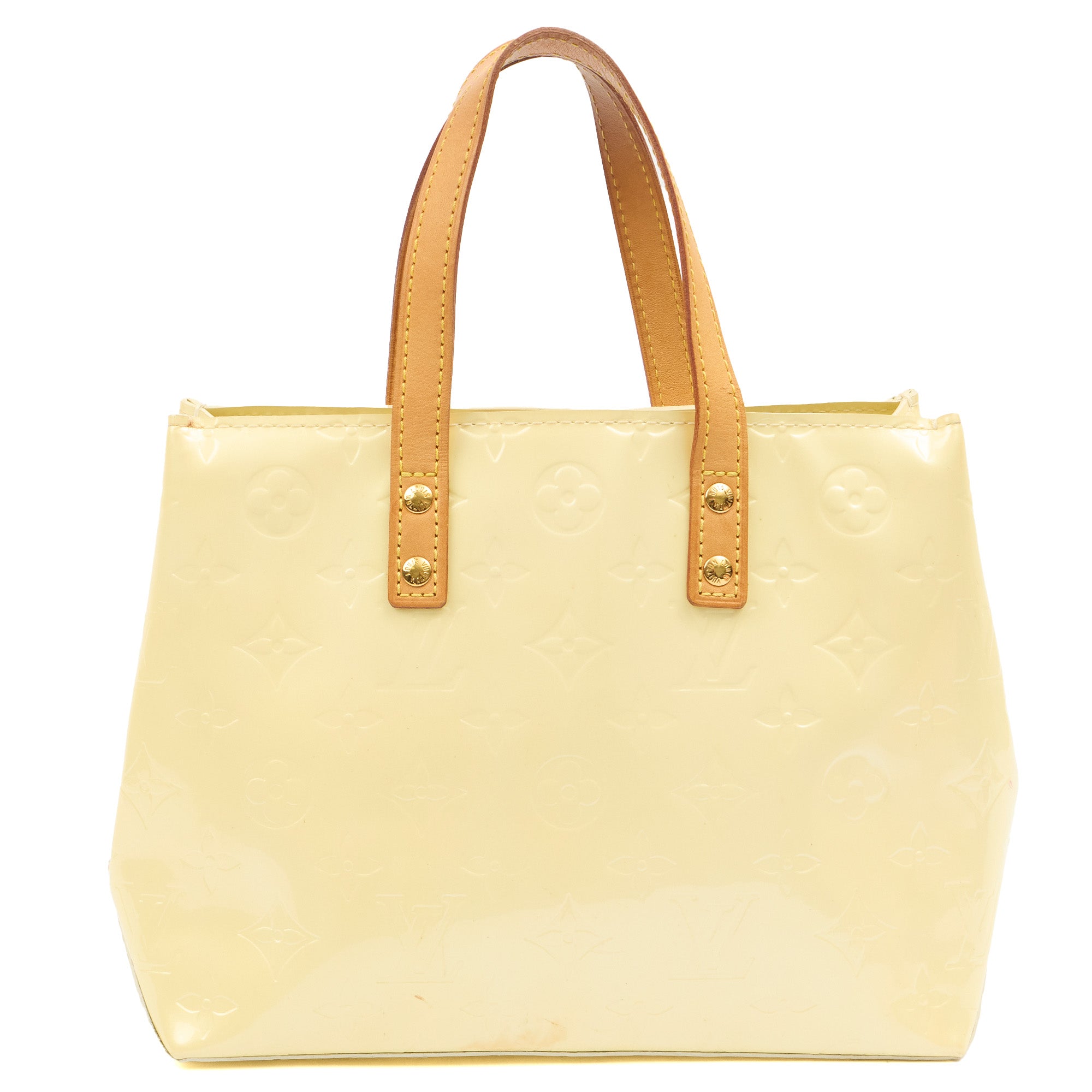 Louis Vuitton Tote Reade MM in Yellow, Miroir Vernis — Alternate View 8