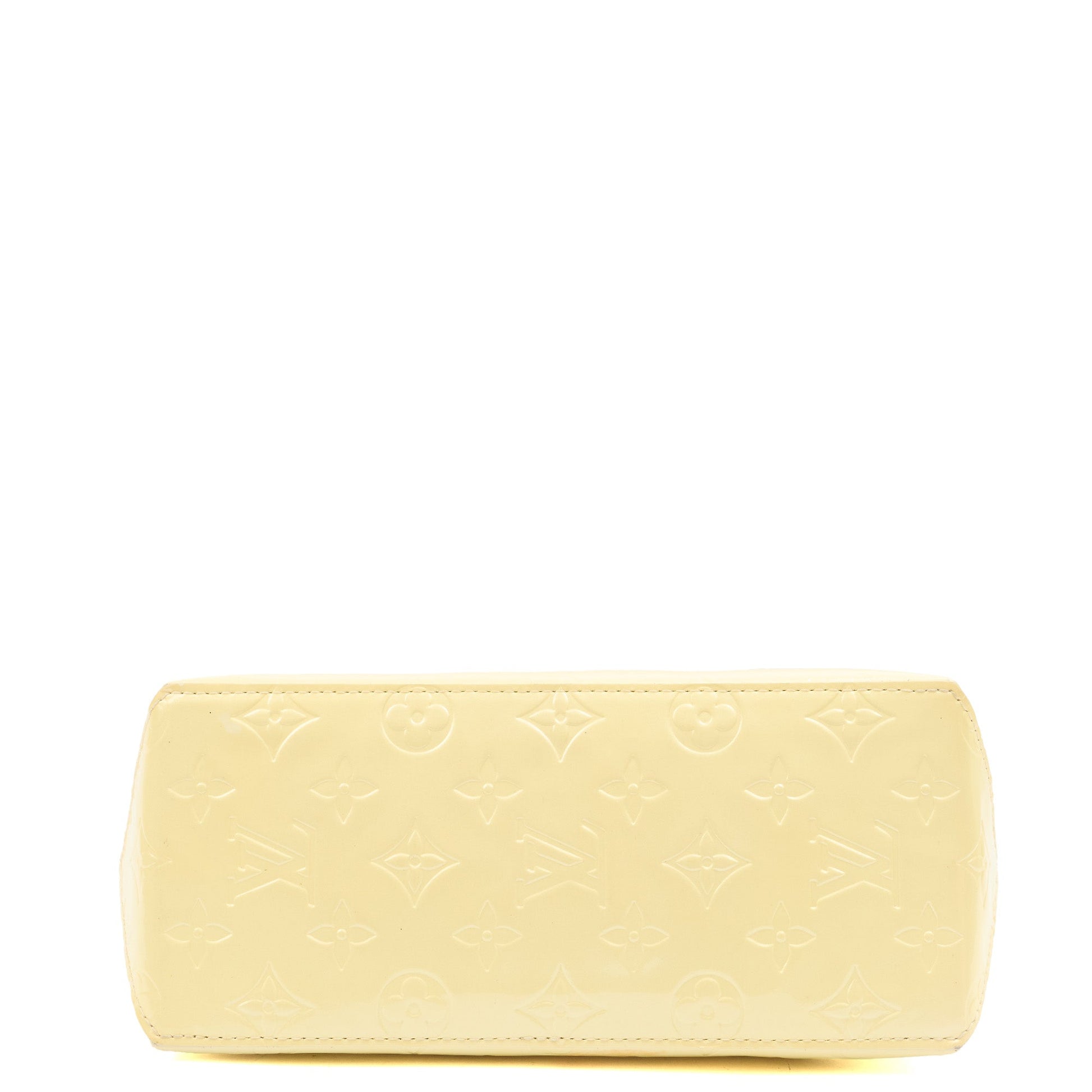 Louis Vuitton Tote Reade MM in Yellow, Miroir Vernis — Top View