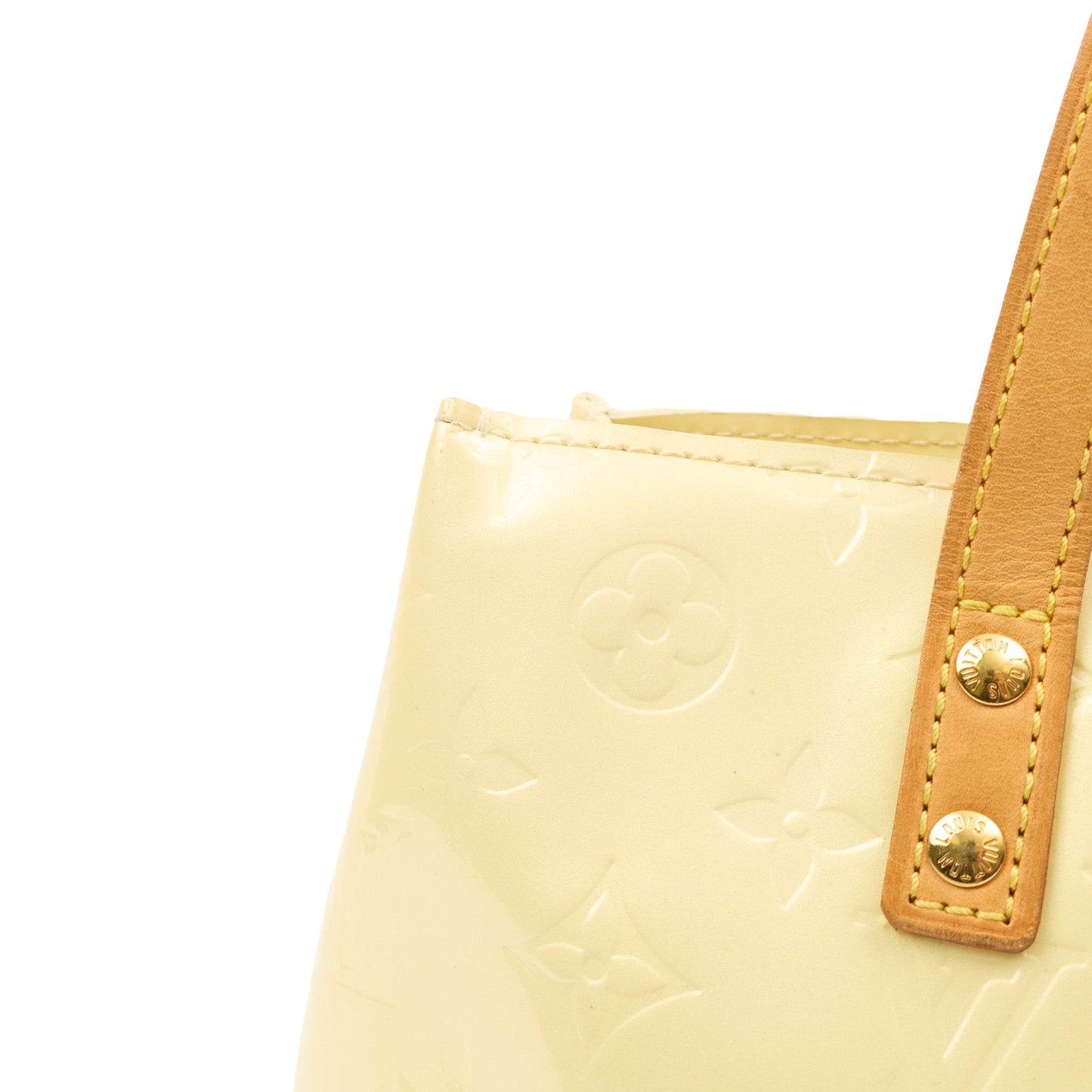 Louis Vuitton Tote Reade MM in Yellow, Miroir Vernis — Alternate View 13