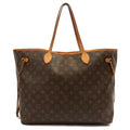 Louis Vuitton Tote Neverfull GM in Brown, Fabric — Front View
