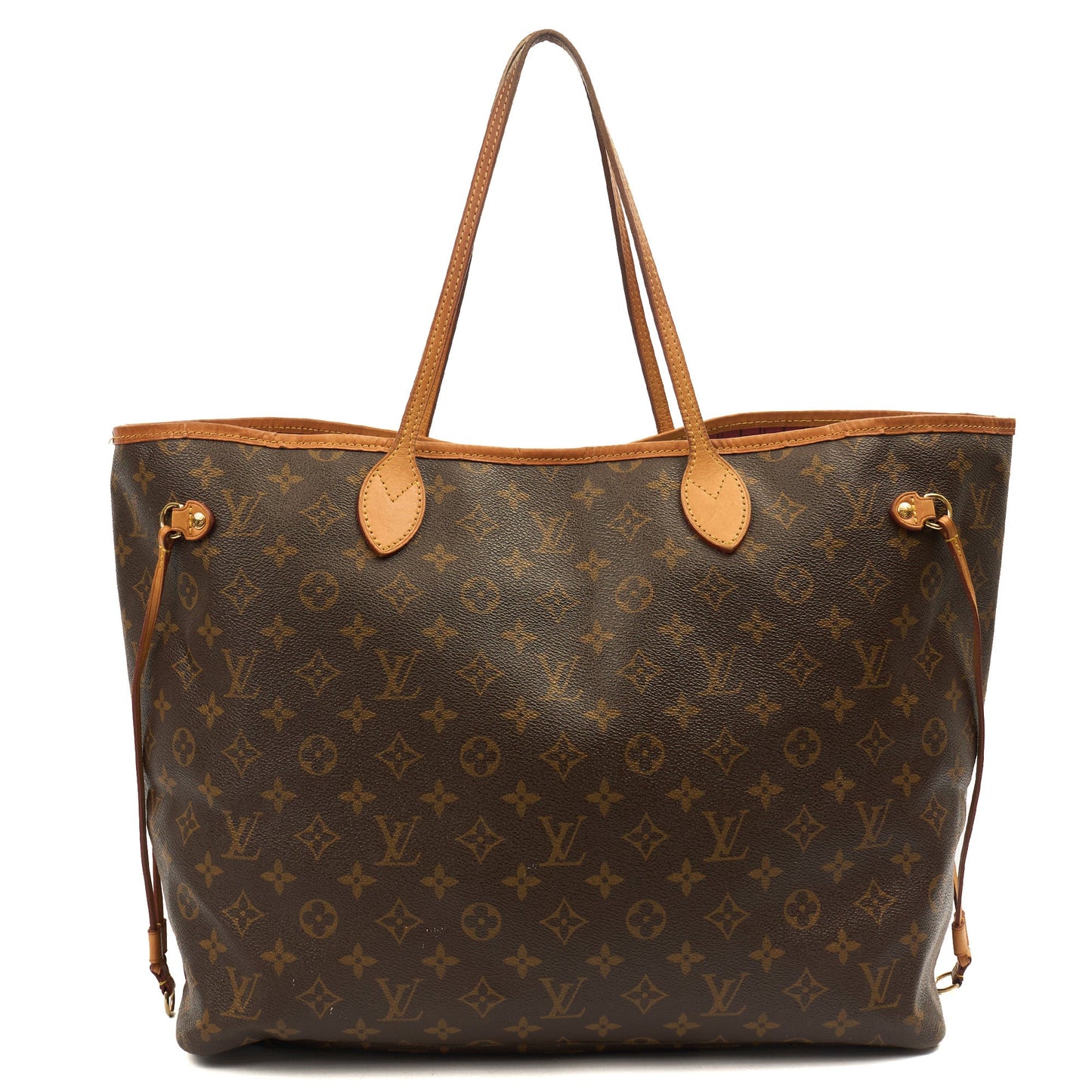 Louis Vuitton Tote Neverfull GM in Brown, Fabric — Top View