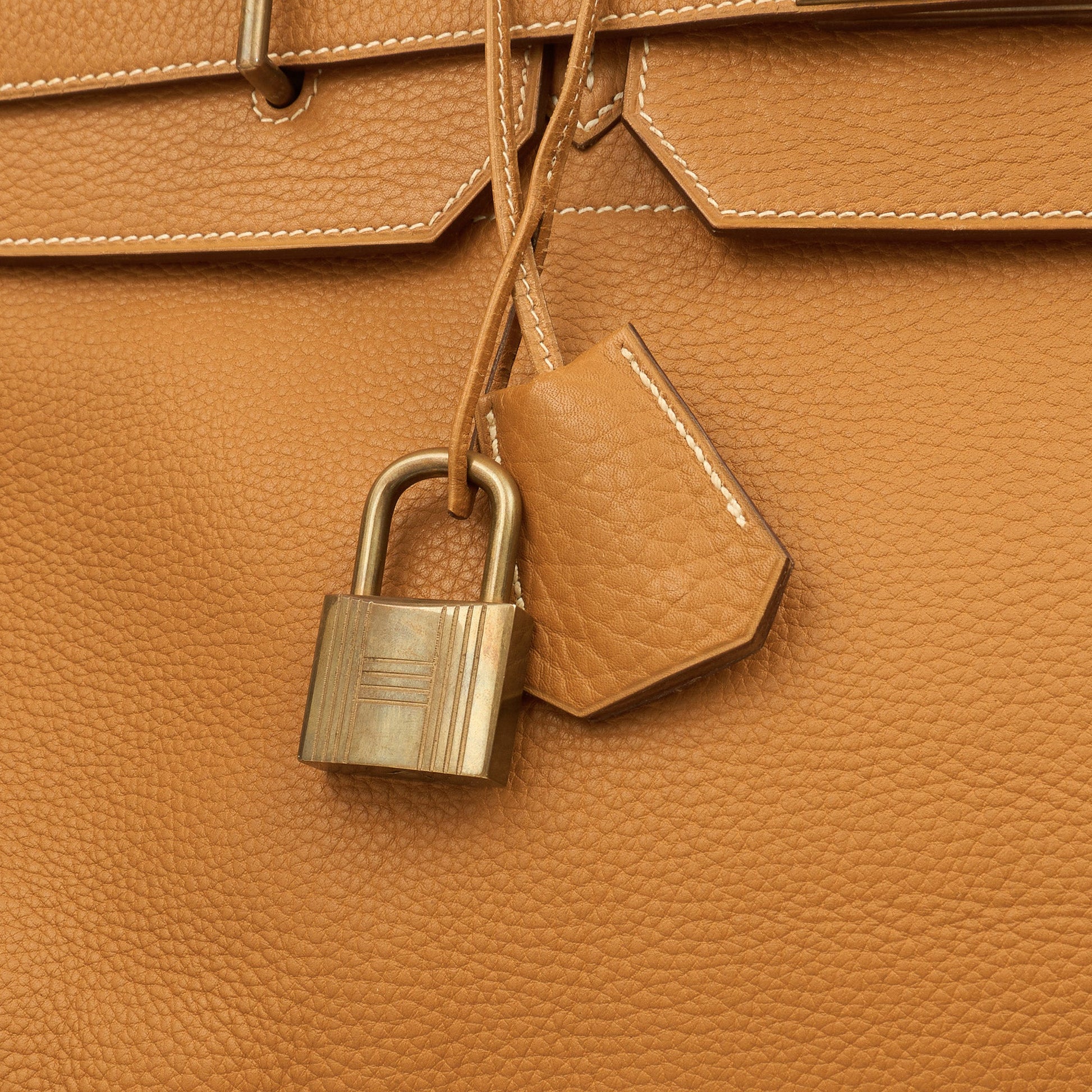 Hermes HAC (Haut à Courroies) 55 in Naturel Sable, Ardennes Leather — Alternate View 9