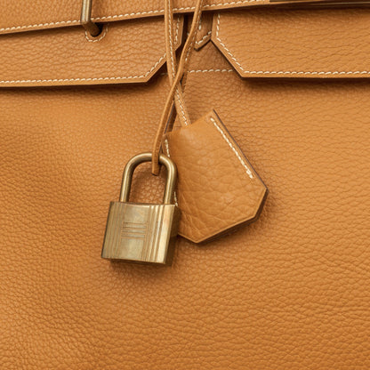 Hermes HAC (Haut à Courroies) 55 in Naturel Sable, Ardennes Leather — Alternate View 9