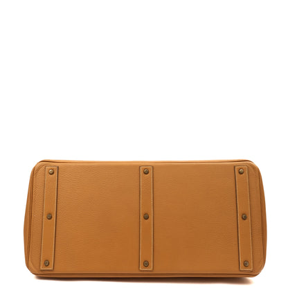 Hermes HAC (Haut à Courroies) 55 in Naturel Sable, Ardennes Leather — Alternate View 18