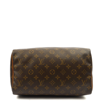 Louis Vuitton Top Handle Speedy 30 in Monogram, Canvas — Top View