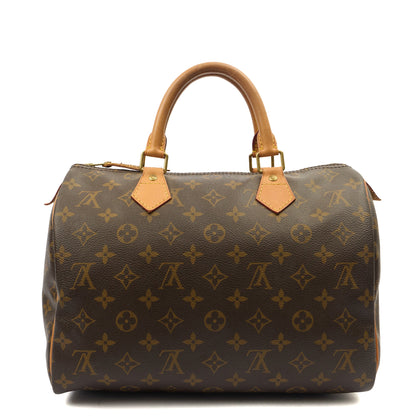 Louis Vuitton Top Handle Speedy 30 in Monogram, Canvas — Back View
