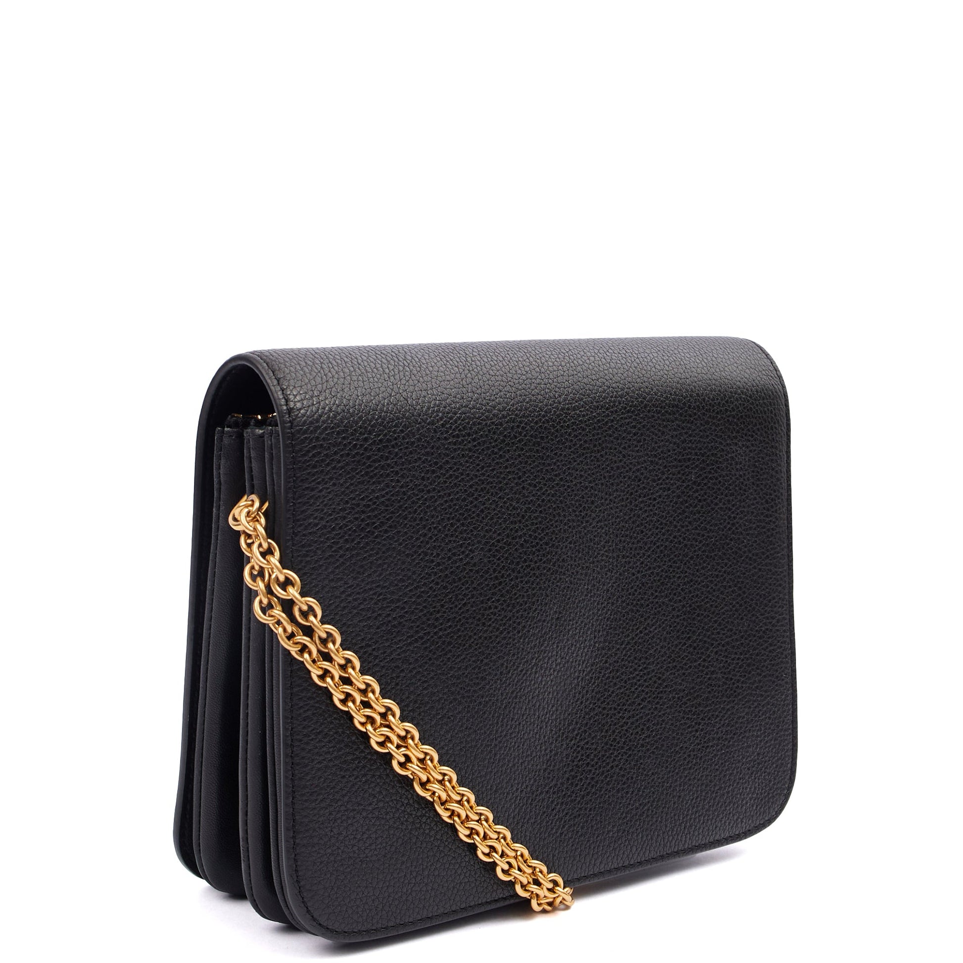 Mulberry Cross Body Clifton in Black, Calfskin Leather — Side View
