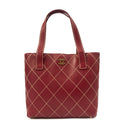 Chanel Tote Vintage Tote in Red, Calfskin Leather — Front View