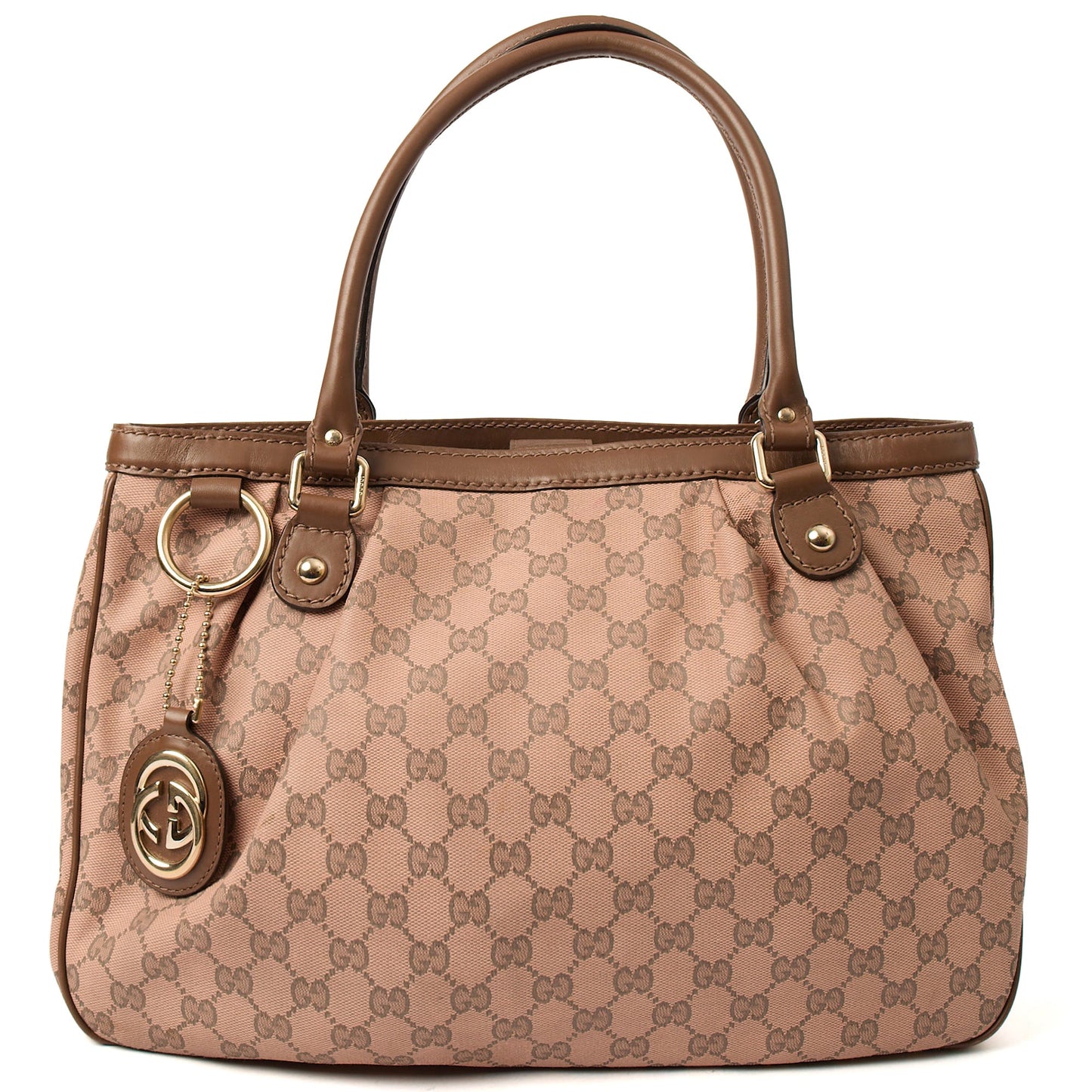 Gucci Shoulder Bag Sukey Tote Bag Small in Multi, GG Canvas — Front View