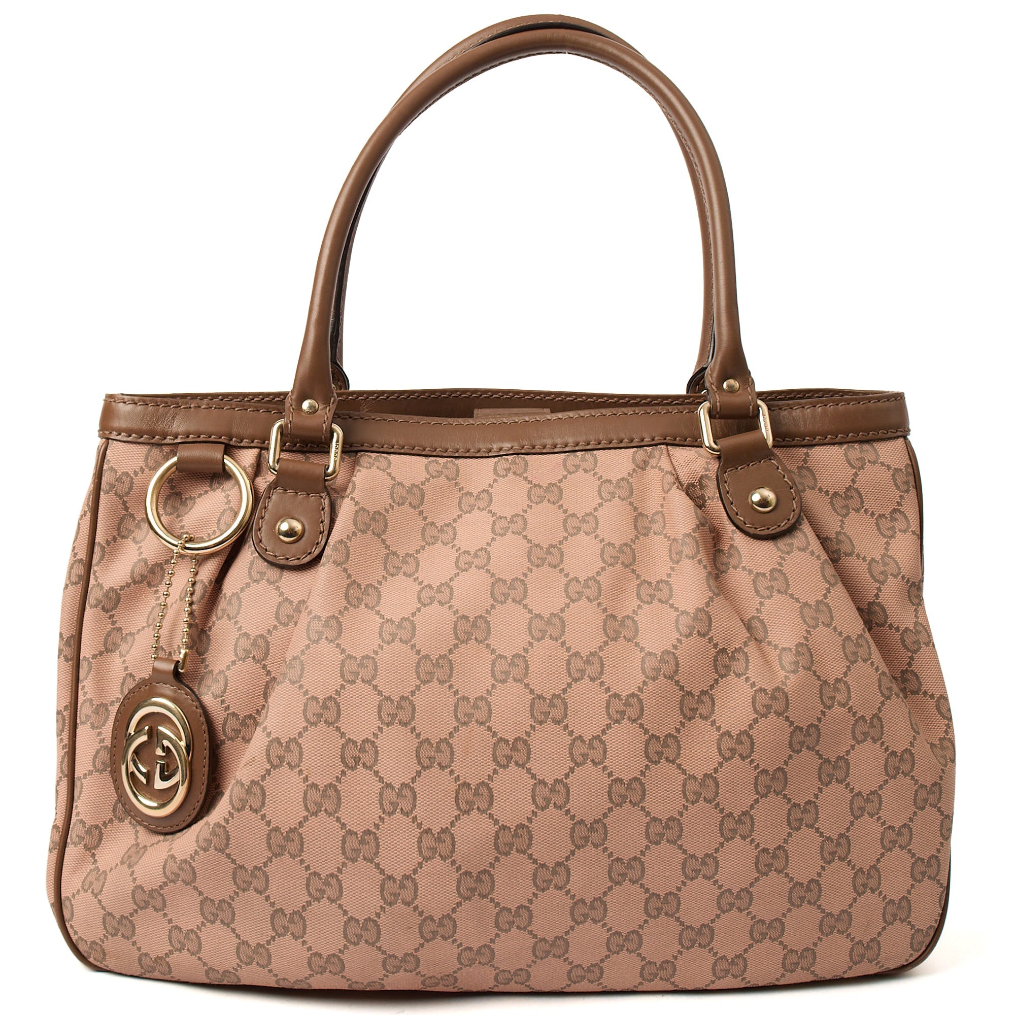 Gucci Shoulder Bag Sukey Tote Bag Small in Multi, GG Canvas — Front View