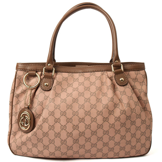 Gucci Shoulder Bag Sukey Tote Bag Small in Multi, GG Canvas — Front View