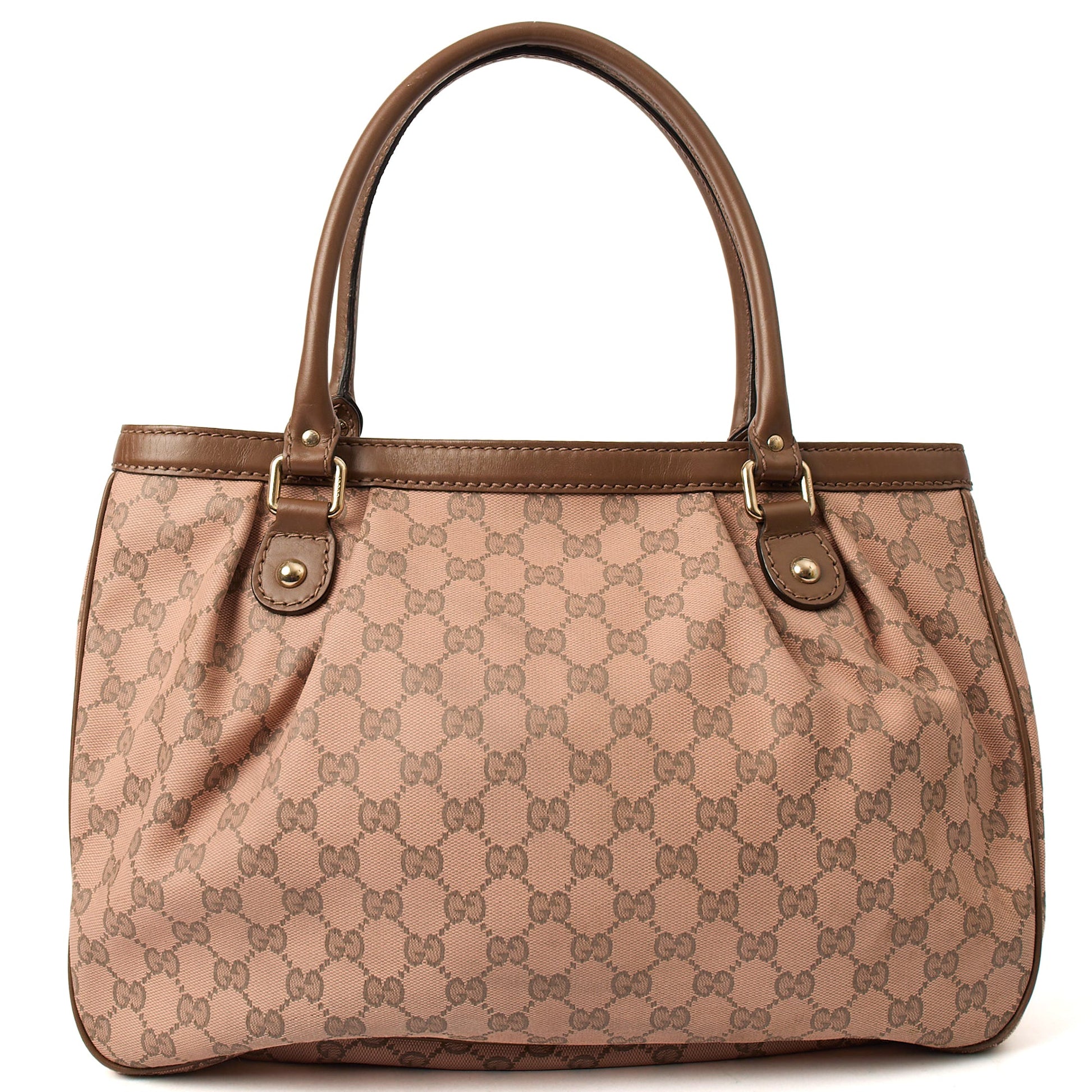 Gucci Shoulder Bag Sukey Tote Bag Small in Multi, GG Canvas — Top View