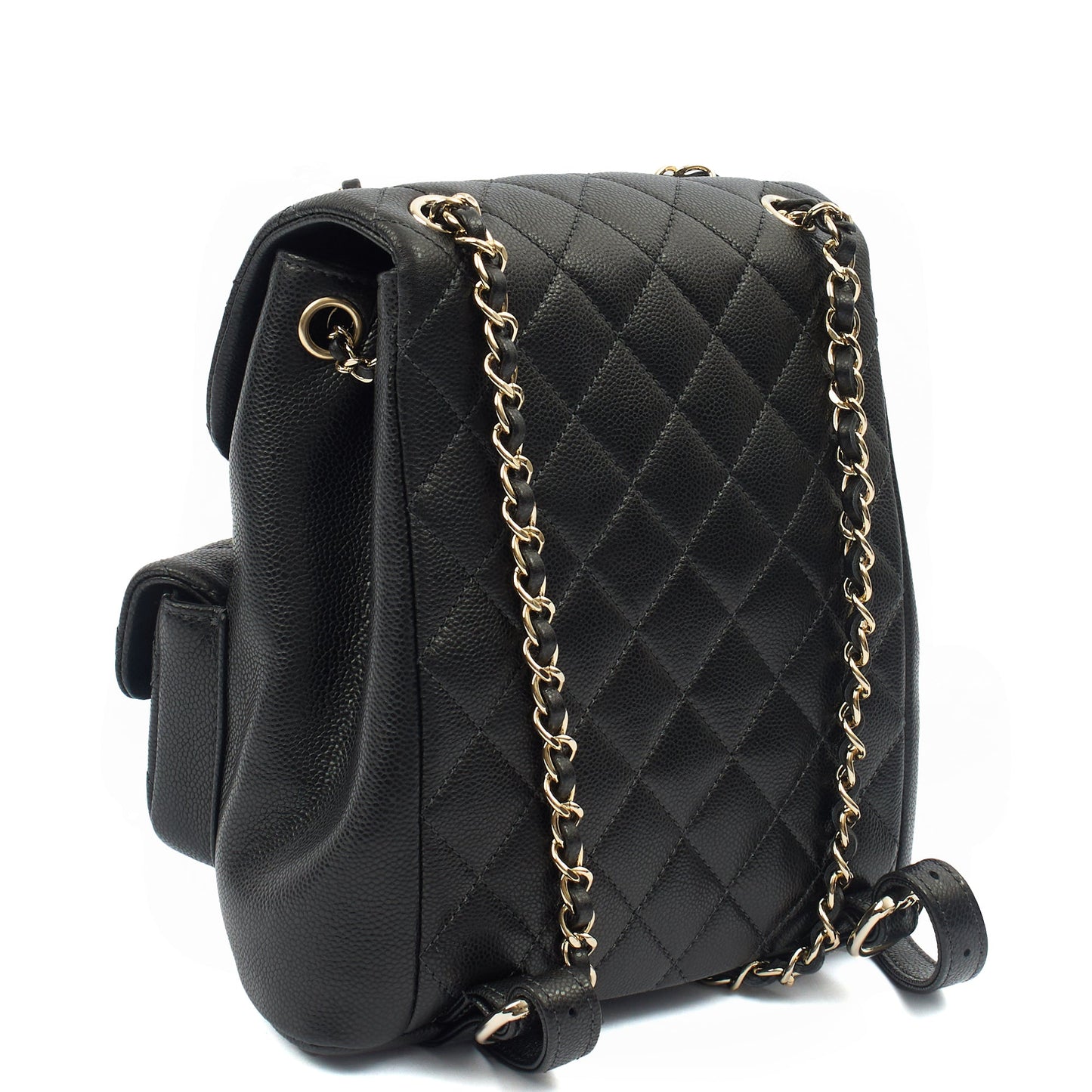Chanel Backpack Duma Backpack in Black, Caviar Leather — Alternate View 9