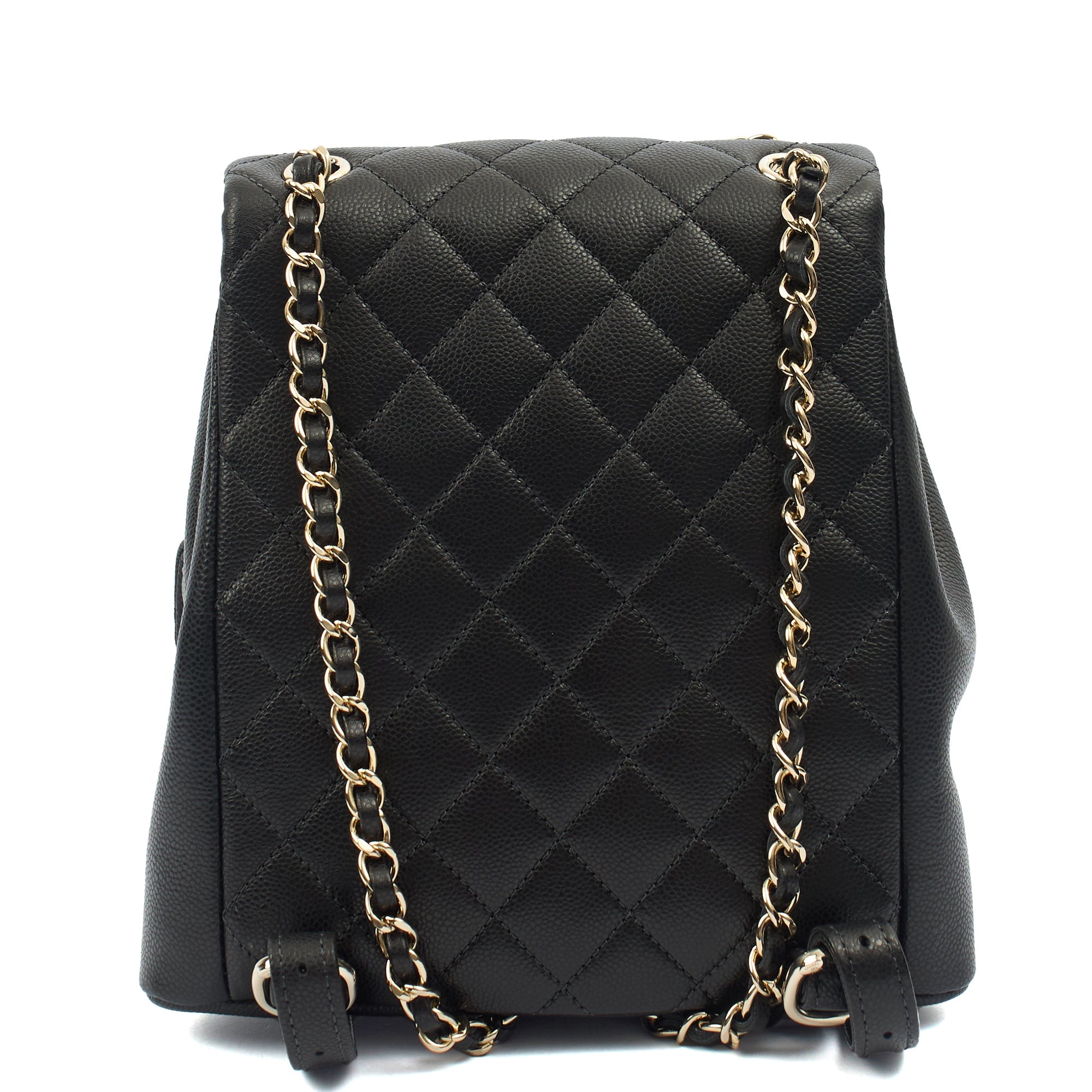 Chanel Backpack Duma Backpack in Black, Caviar Leather — Alternate View 10