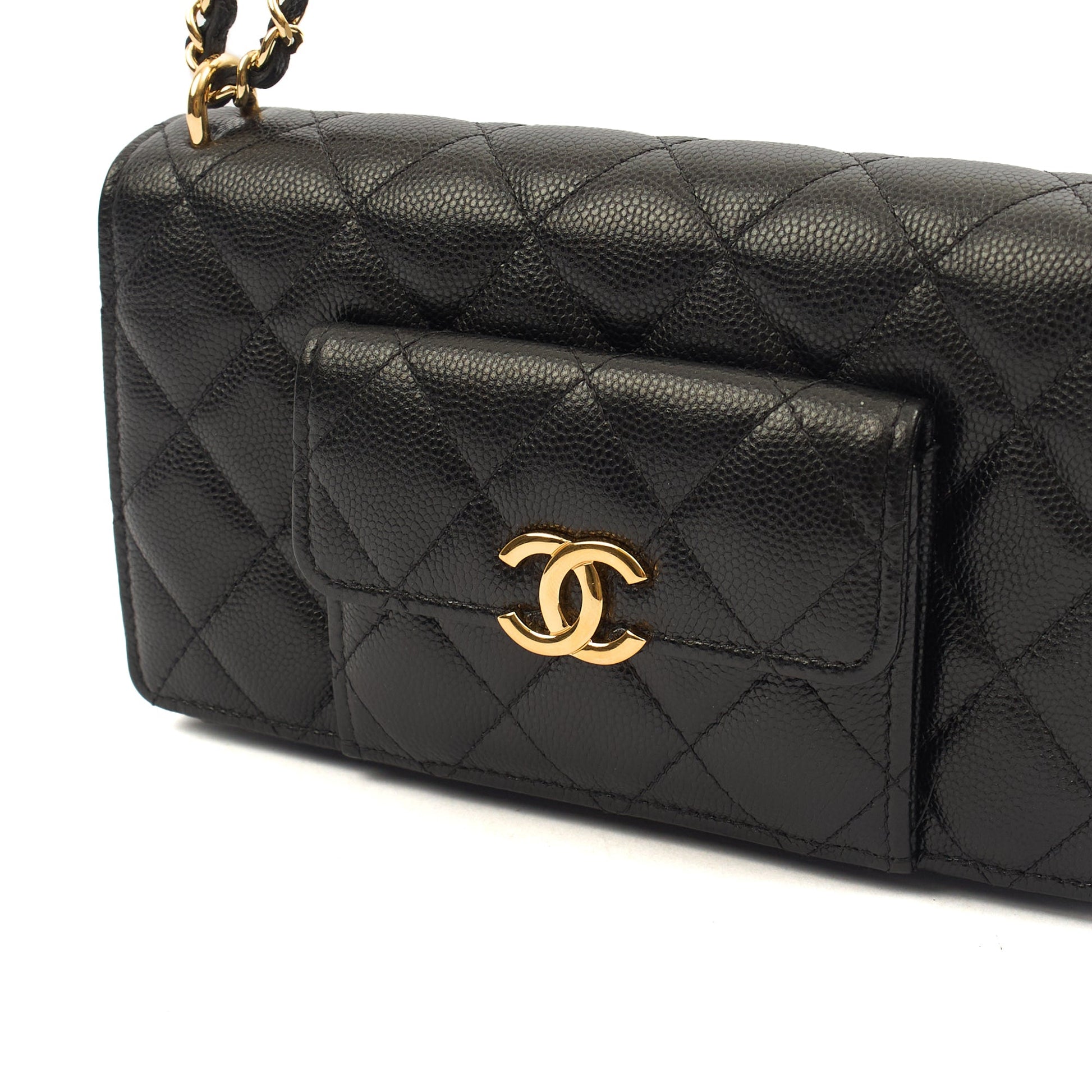 Chanel Cross Body Wallet on Chain in Black, Caviar Leather — Alternate View 22