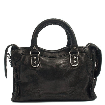 Balenciaga Mini Bag Classic City - Mini in Black, Fabric — Back View