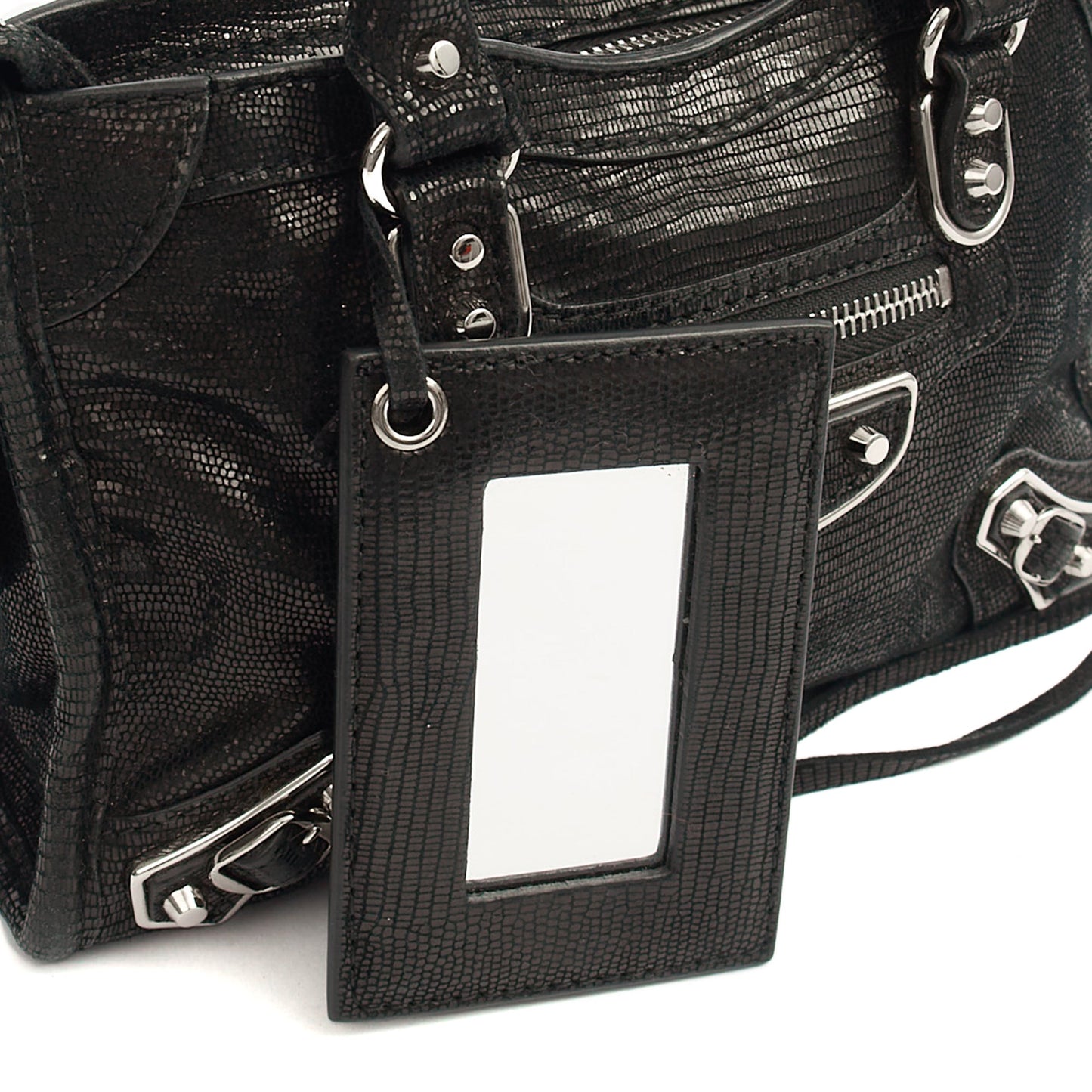 Balenciaga Mini Bag Classic City - Mini in Black, Fabric — Detail View