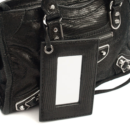 Balenciaga Mini Bag Classic City - Mini in Black, Fabric — Detail View