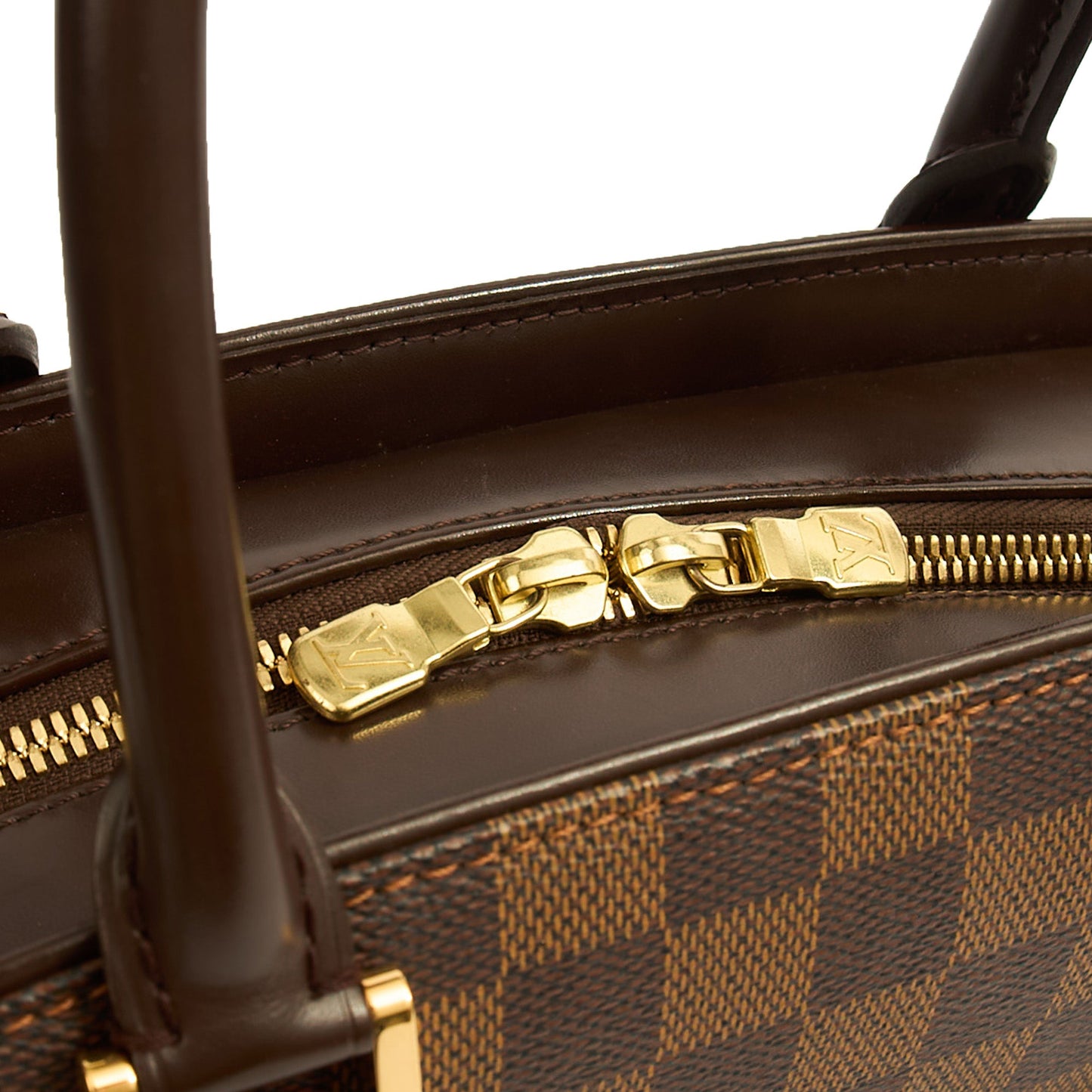 Louis Vuitton Top Handle Saria in Damier Ebene, Canvas — Lifestyle View