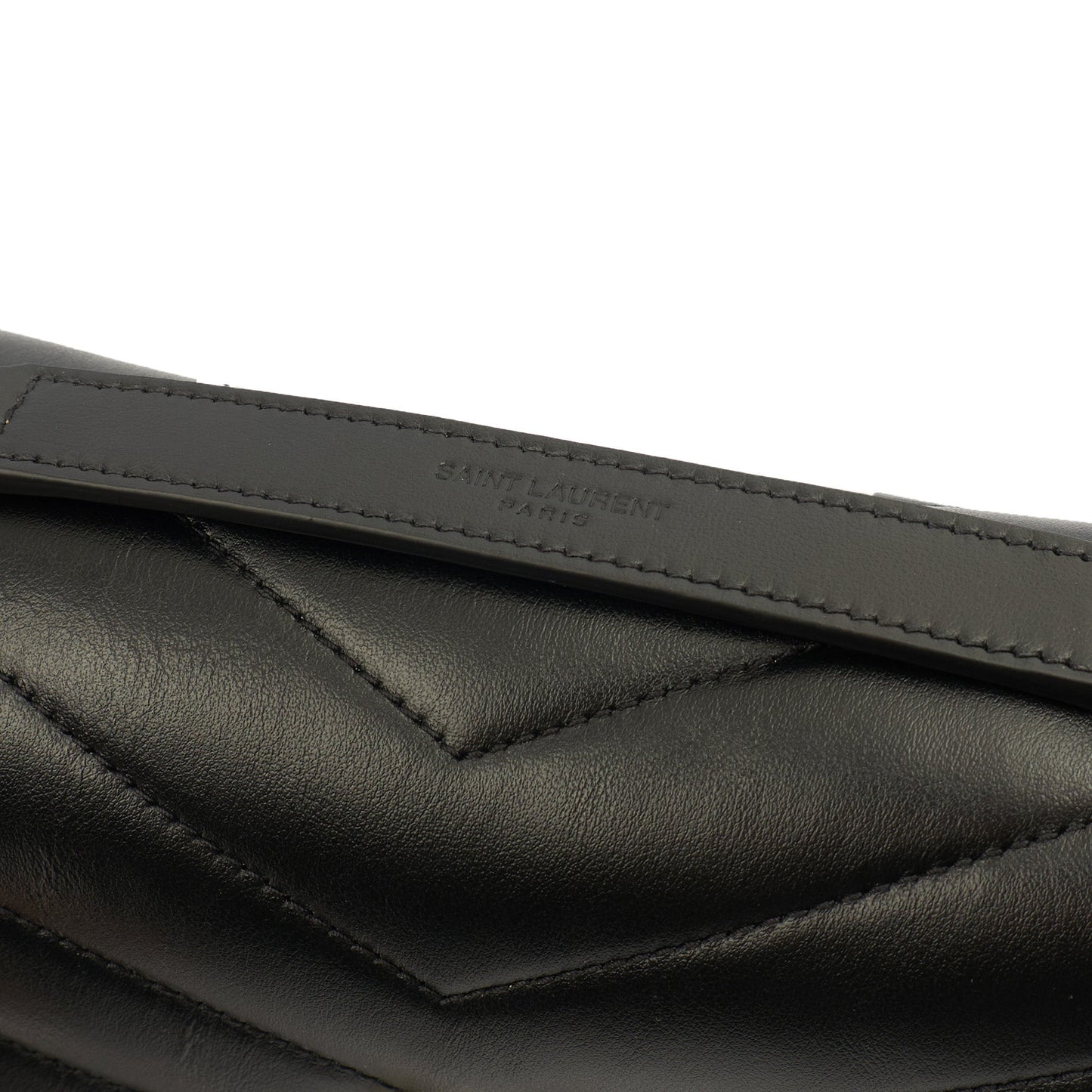 Saint Laurent Shoulder Bag Lou Lou - Medium in Black, Leather — Lifestyle View