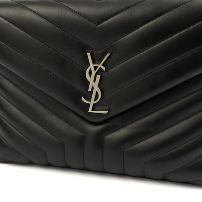 Saint Laurent Shoulder Bag Lou Lou - Medium in Black, Leather — Side View