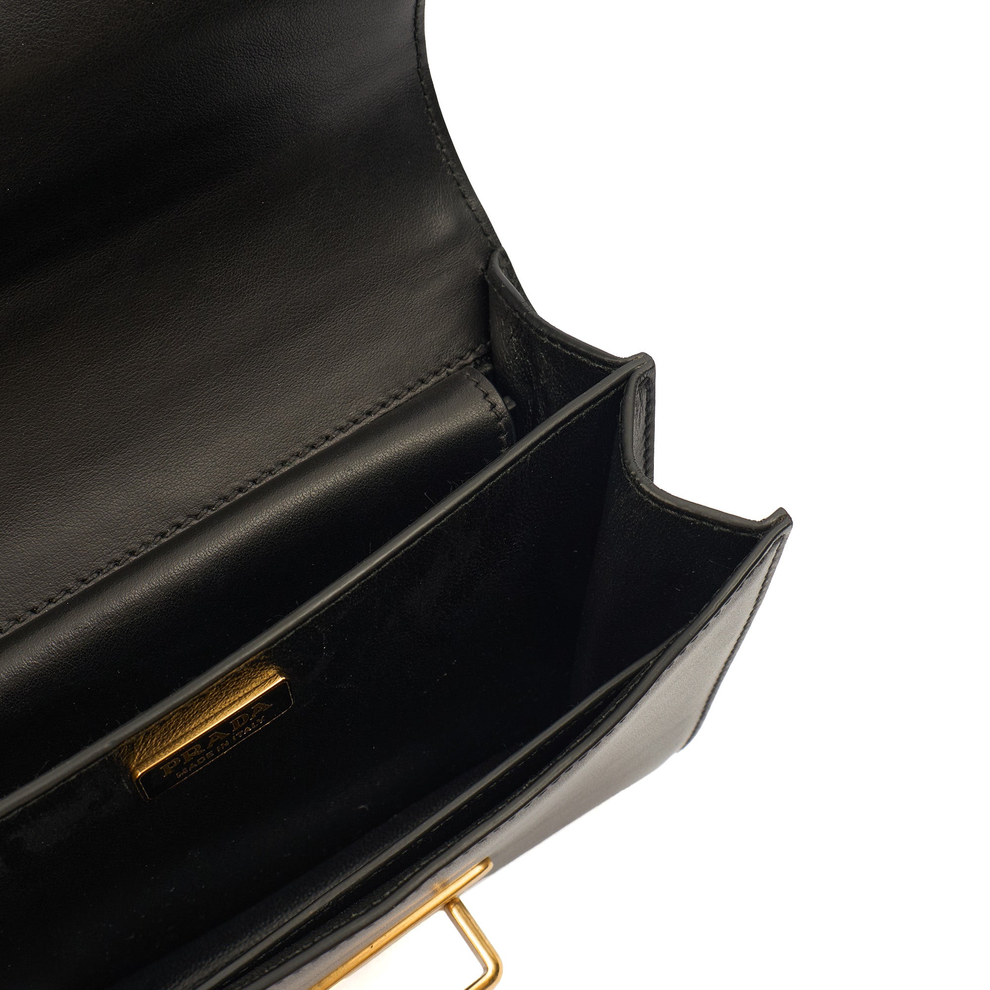 Prada Mini Bag Cahier Small in Black, Leather — Alternate View 7